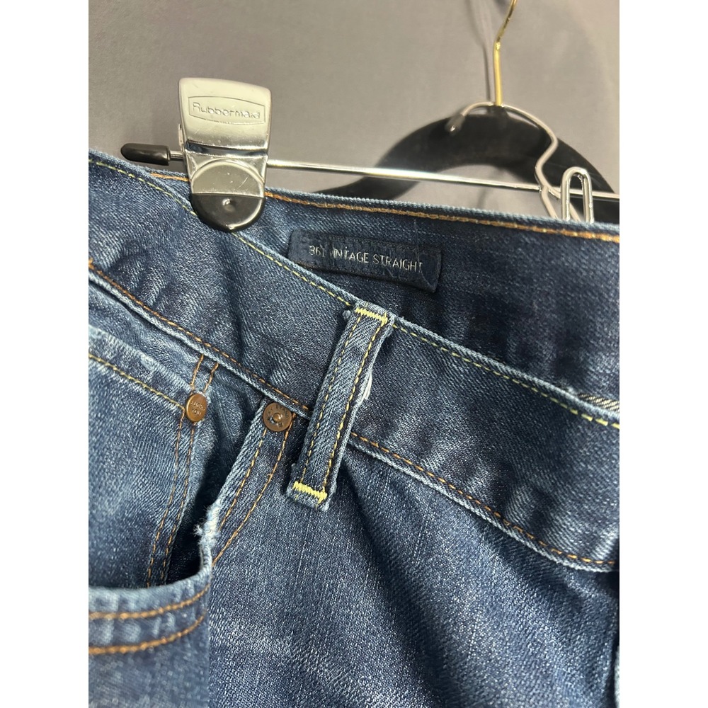 Lucky Brand 361 Vintage Straight Leg Dark Wash Denim Mens Jeans JM 40x32 Classic - Picture 6 of 15